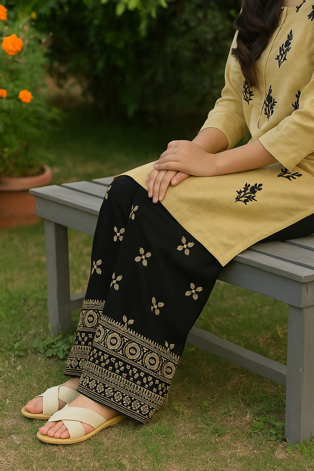 Cotton Embroidered Shalwar