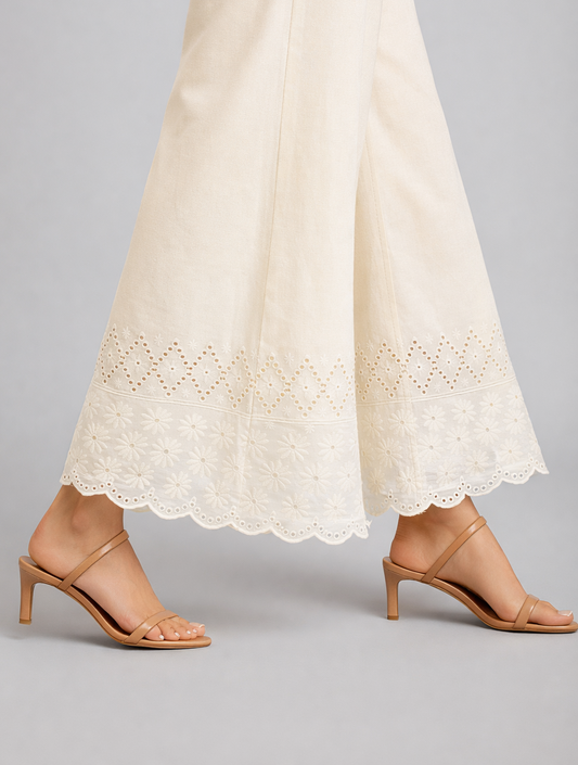 Chikankari Cotton Palazzo