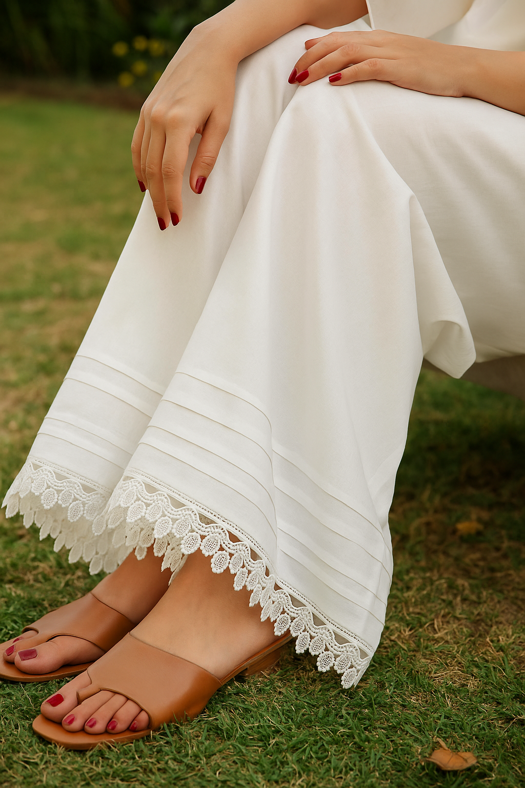 Cotton Flared Pants