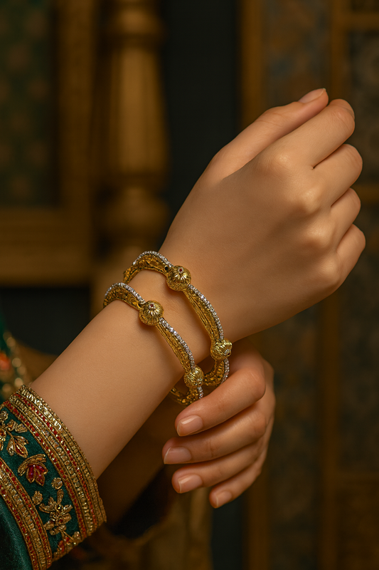 Haseen Ruby Studded Bangles