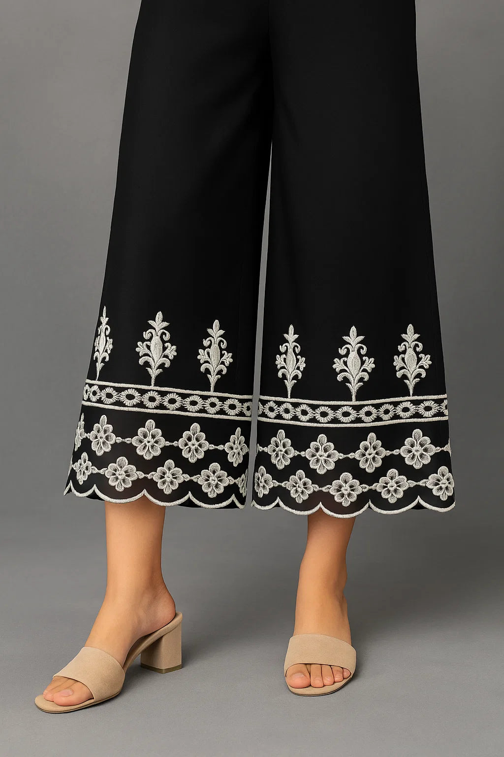 Embroidered Cotton Culottes