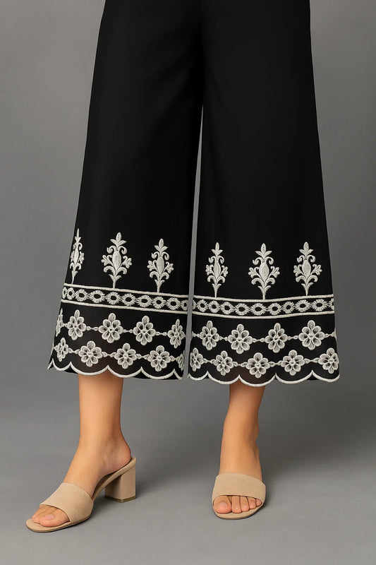 Embroidered Cotton Culottes