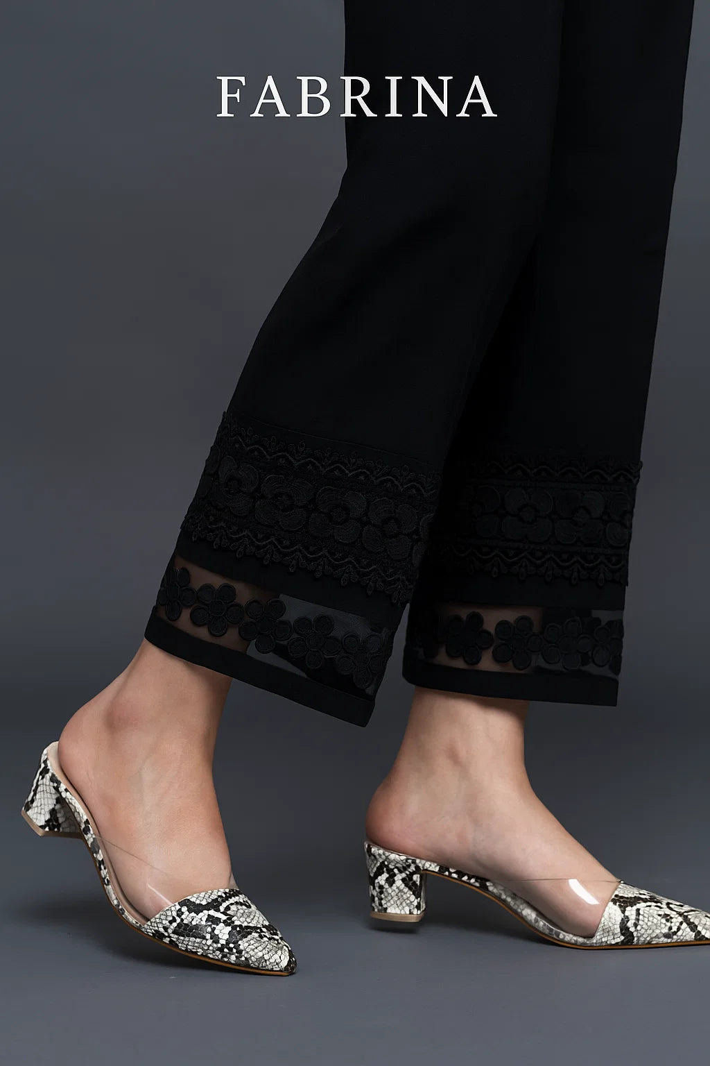 Cotton Lacework Straight Pants