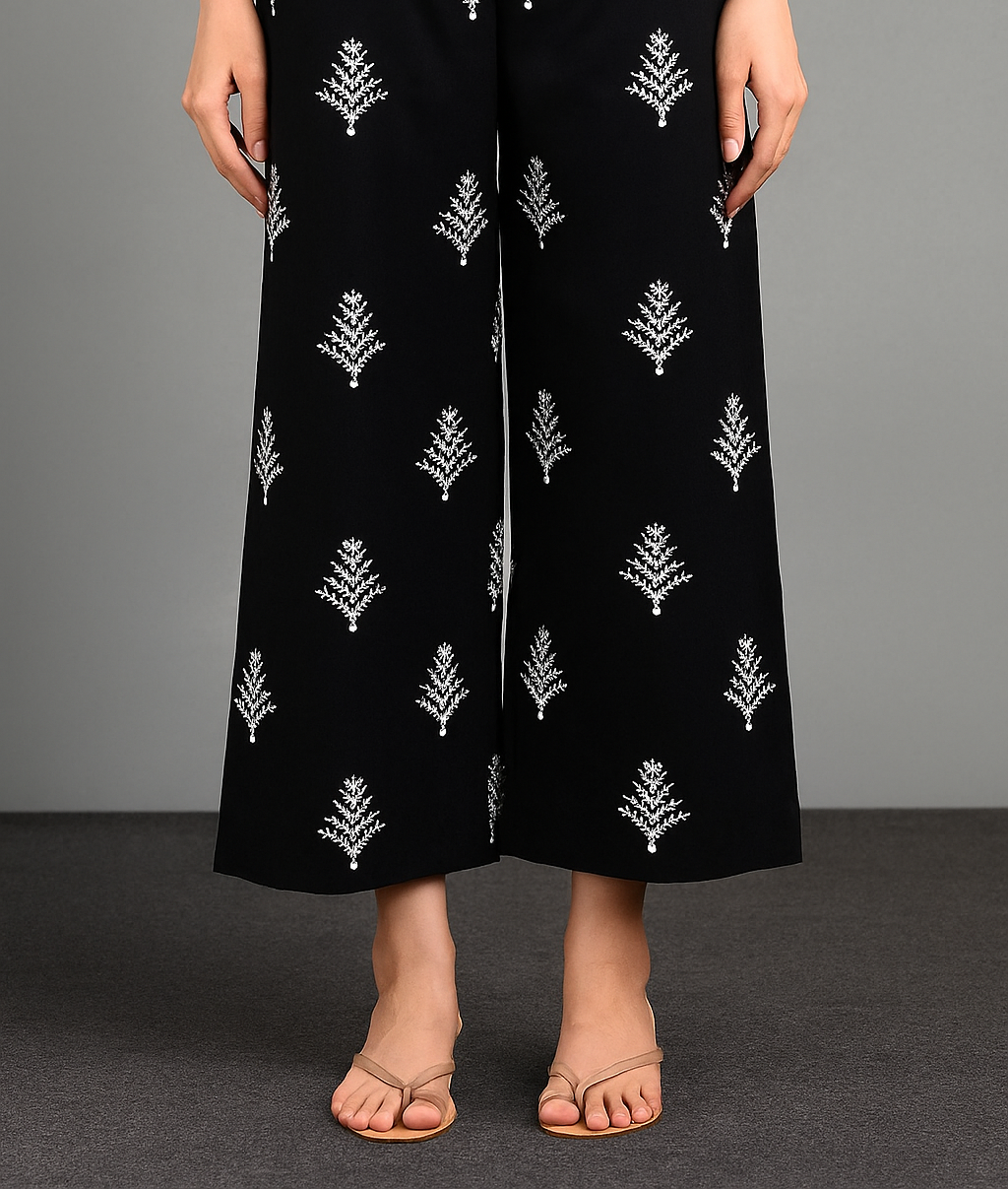 Cotton Embroidered Palazzo