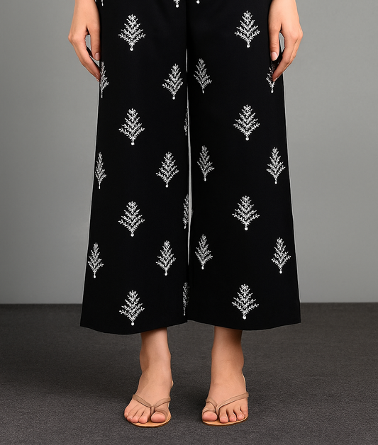 Cotton Embroidered Palazzo